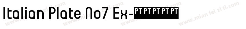 Italian Plate No7 Ex字体转换